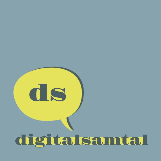 Cover art: the Digitalsamtal logo, the letters ds in a yellow speech bubble.